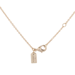 COACH 水鑽及玻璃珍珠連扣圓圈項鍊(金色), , large