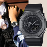 CASIO 卡西歐 G-SHOCK 八角雙顯手錶 GM-2100BB-1A, , large