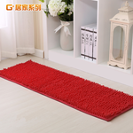 Microfiber long-haired water-absorbing anti-slip floor mat 40x130 cm - peach red, , large