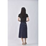 (L) autuzcci丹寧牛仔質感棉質純棉藍色長裙二手衣, , large