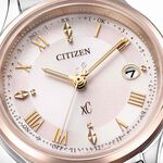 CITIZEN 星辰 XC 輕奢光 櫻花粉紅金 超級鈦 光動能電波女錶 ES9496-64W, , large