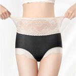 【莎蘿SARO】高腰蕾絲質感石墨烯內褲6件組 M, , large