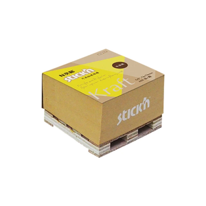 【N次貼】61223 牛皮紙系列-可再貼便條磚 76x76mm 空白款 400張/顆