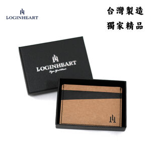 [LOGINHEART]免取卡正面感應卡夾 巧克棕黑 可客製 悠遊卡/信用卡/各類卡片 直接感應不受其他票卡干擾