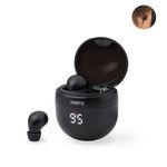 RASTO RS61 Obsidian Bluetooth Headset &ndash; Small ear piercing only, LED battery display, Bluetooth 5.3, , large