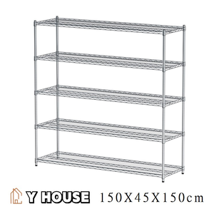 【Y HOUSE】150x45x150公分 荷重型五層鐵架 耐重層架 荷重型鐵力士架