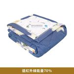 【卓瑩】奈米遠紅外線 深藍花卉涼被｜夏季款 3.5x5呎, , large