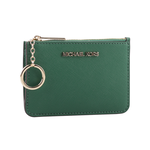 Michael Kors 素面皮革零錢包/卡夾/鑰匙包/寶石綠, , large