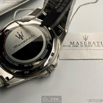 [星晴錶業]MASERATI手錶,44mm,R8853140005黑色錶面墨綠黑錶殼銀色精鋼錶帶款, , large