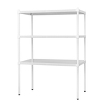 【Y HOUSE】90x35x120cm perforated plate three-layer shelf perforated plate shelf iron rack - paint white, , large