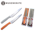 【日本協和工業】日本製 小三德刀14cm（鉬釩鋼/鋸齒刃/切菜刀/切肉刀/多用途料理刀/夢MUGEN系列)橘色款, , large