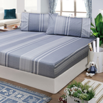 FITNESS 精梳棉單人床包枕套二件組-安德里-灰, , large