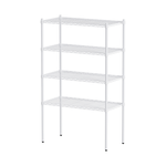 【Y HOUSE】90x45x150cm Lightweight Four-layer Iron Rack Iron Rack Shelf-Painted White, , large