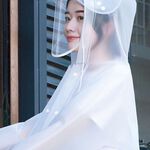 EVA高個子的透明雨衣-背包款 (附贈防水收納袋) 親子踏青 戶外郊遊 休閒逛街 抗寒 抗老化 無毒 環保EVA 透光白, , large