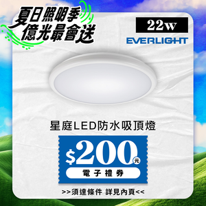 Everlight LED Star 22W full voltage IP65 ceiling light (white light)