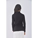 (M) muji質感棉質高領黑色長袖上衣二手衣, , large