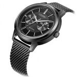 CITIZEN 星辰 光動能 雅痞雙眼Day-Date手錶-曜石黑/41mm BU4034-82E, , large