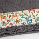 【HASHIZUME】Japan-Made Antibacterial & Deodorant Kitchen Mat 50×210cm – Dark Gray (Nordic-Style Lucky Horse / Non-Slip Design / Machine-Washable), , large