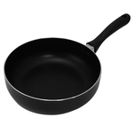 米雅可黑晶導磁深型不沾平底鍋-24cm-2支, , large