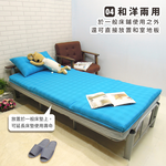 [台客嚴選] 經典格紋竹面單人透氣床墊-橘色 台灣製 學生床墊 單人床墊, 橘, large