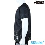 KINGO-大尺碼-排汗 圓領T-黑-413608, , large