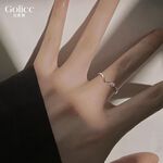 【Gulicc】古莉可 戒指 韓版簡約鋯石V行戒指, , large