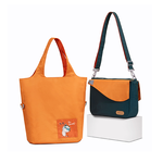Eco-friendly Crossbody bag & tote bag Two-in-one, Reversible yoyo bag (Tangerine), , large