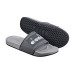 DIADORA迪亞多那 柔軟透氣雲拖鞋 男鞋 簡約 時尚 素色 不吸汗 好穿脫 吸衝 足弓支撐 耐磨 耐穿 止滑 黑 灰, , large