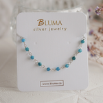 Blue Apatite Curtain Sterling Silver Bracelet, , large