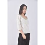 (M) iris株株領口杏色長袖上衣二手衣, , large