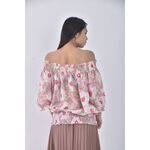 (S) 質感紡紗粉色短袖上衣二手衣, , large