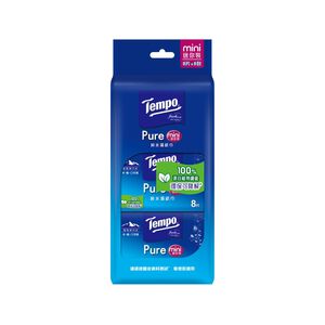 Tempo冰川純水濕巾迷你裝8抽x6