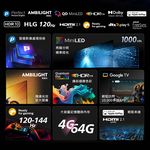 PHILIPS 55-inch 4K MiniLED Google TV Smart LCD Display, Without Set-Top Box 55PML9109, , large