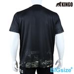 KINGO-大尺碼-排汗 圓領T-黑-413608, , large