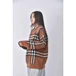(2XL) 格紋棕色長袖上衣二手衣, , large