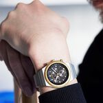 CITIZEN 星辰 昭和金限定款 限量光動能三眼計時手錶 中性錶 38mm AT2544-64E, , large