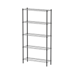 【Y HOUSE】90x30x180cm Lightweight Five-layer Iron Rack Iron Rack Shelf - Painted Black, , large