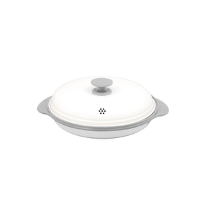 【CB JAPAN】copan系列 微波爐專用圓形燒烤盤 白