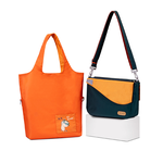 Eco-friendly Crossbody bag & tote bag Two-in-one, Reversible yoyo bag (Tangerine), , large
