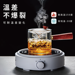 【 SK Delicate Life】木柄耐熱玻璃泡茶壺 (不含玻璃杯) 居家日常泡茶 手沖咖啡器具 下午茶與朋友共享  K7702, , large