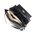 【ZENDAR】限量1折 頂級小牛皮手提包肩背包後背包 維多利亞系列 全新專櫃展示品(金剛黑), , large