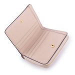 TORY BURCH McGRAW 牛皮暗釦拉鍊零錢袋短夾/沙色, , large