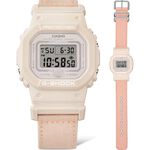 CASIO 卡西歐 G-SHOCK 自然系列 櫻花粉 布質錶帶方型女錶 GMD-S5600CT-4, , large