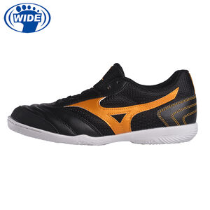 MIZUNO MRL SALA CLUB IN 黑金 成人室內足球鞋 平底足球鞋 寬楦 Q1GA230382【樂買網】