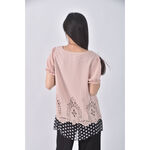 (M) 兩件式粉色短袖上衣二手衣, , large