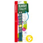 【德國天鵝STABILO】EASYgraph 人體工學思筆樂洞洞鉛筆-2支入左手HB藍綠(STB-39888-5), , large