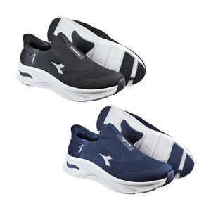 DIADORA迪亞多那 快易穿健走鞋 男運動鞋 休閒鞋 男鞋 寬楦 反光 透氣 吸震 彈力 耐用 耐磨 止滑 黑 藍