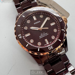 [星晴錶業]FOSSIL手錶,36mm,FS00134桃紅色錶面桃紅色錶殼桃紅色陶瓷錶帶款, , large