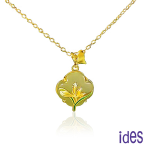 [ides愛蒂思] 輕珠寶東方系列玉髓項鍊鎖骨鍊/玉蘭蝴蝶