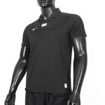 Mizuno 男 短袖 POLO衫 運動 休閒 抗紫外線 抗菌 抑臭 彈性 舒適 美津濃 黑 [32TAB01609], , large